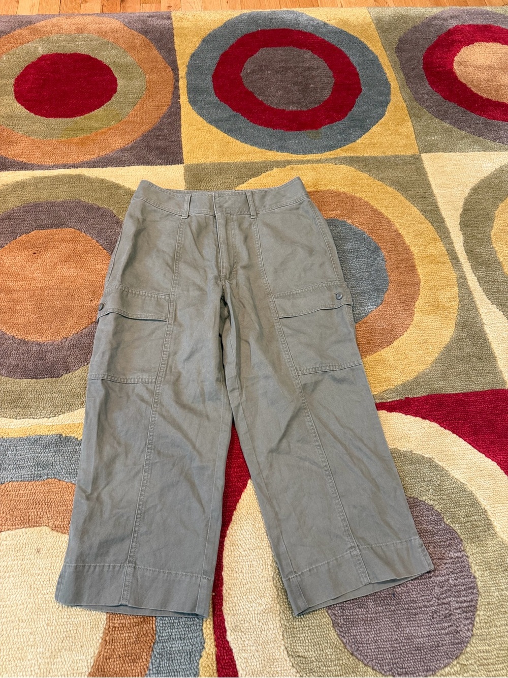 Riveted by Lee Khakis Olive Green Cargo Capris Capri Pants Y2K Women’s Size 8